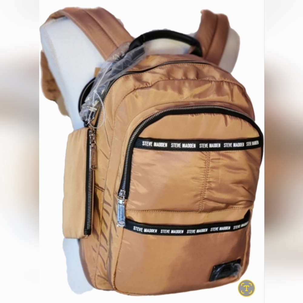 NWT ❗️ Steven Madden camel color backpack brichh style travel orginazer weekende